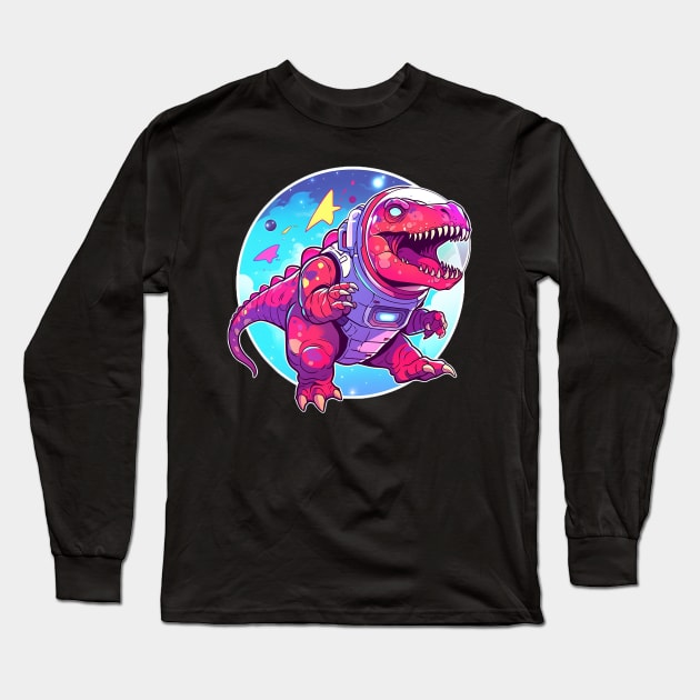 space dino Long Sleeve T-Shirt by piratesnow